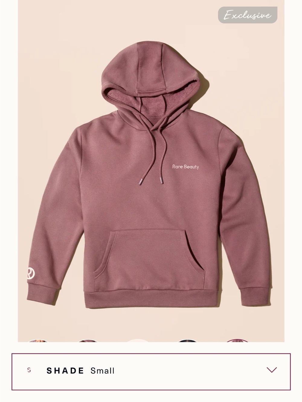 Rare Beauty Pullover Hoodie in Dusty Mauve